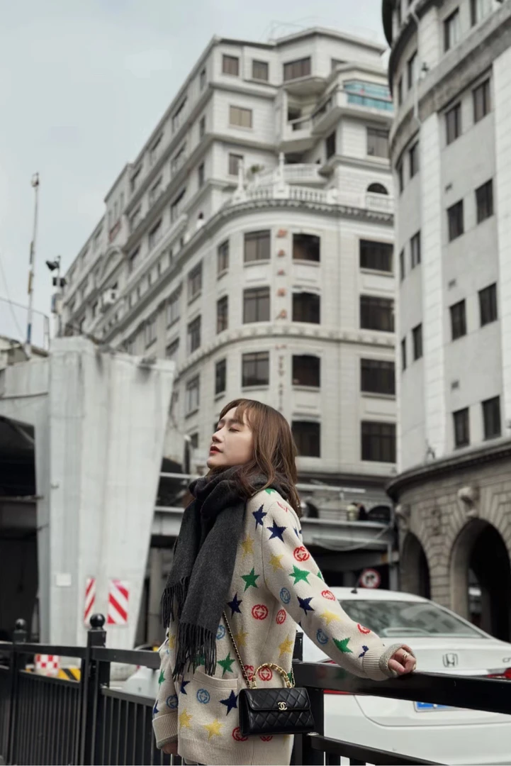 Gucci 古驰 星星双G满印针织开衫 全新带吊M码 001819