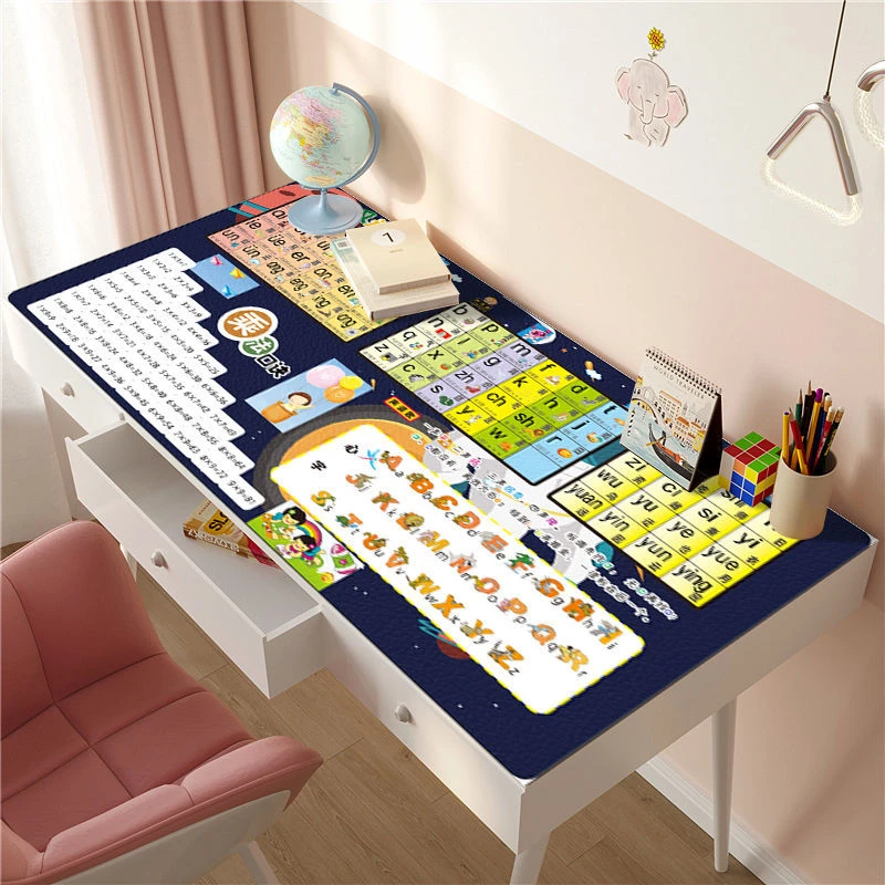 卡通桌垫儿童拼音学习桌垫数学公式世界地图桌面写字垫防水垫子