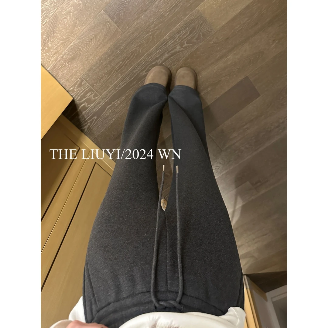 【LIUYI】修容裤~冬季加绒微喇卫裤411034