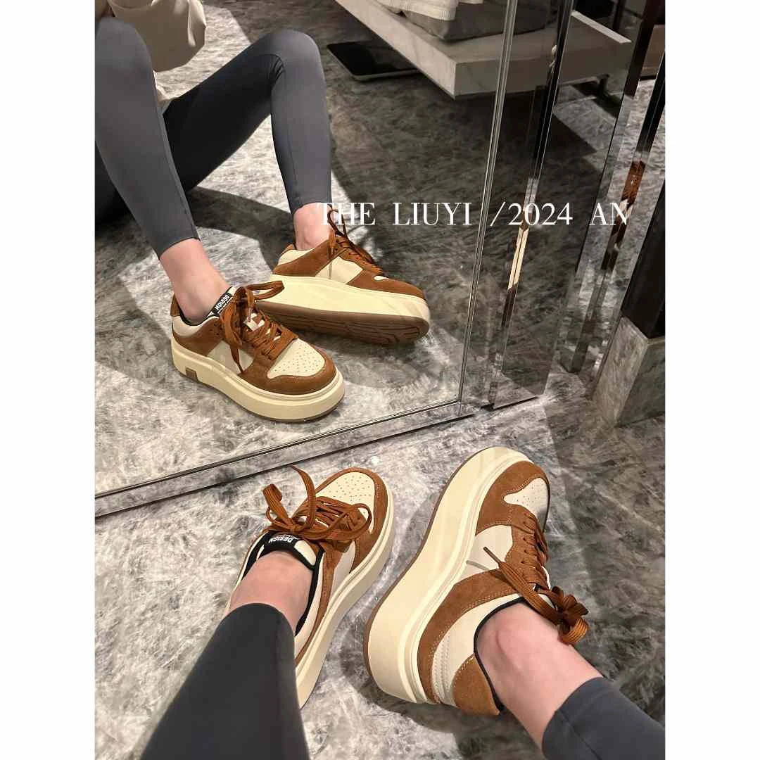 【LIUYI】真皮厚底休闲运动鞋6756