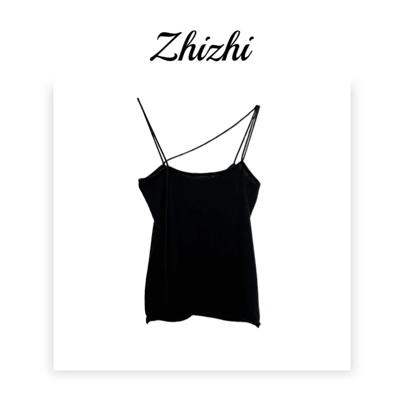 Ruckierz设计感女士百搭不对称吊带性感打底背心#2316