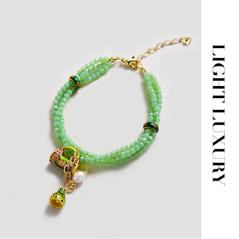 黄铜合成锆石手链 原创重工0002（小确幸）设计感手链 女 设计感