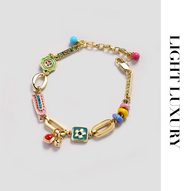 铜合金手链 863378升级版（囡囡的画笔）彩色手链时尚 女 设计感