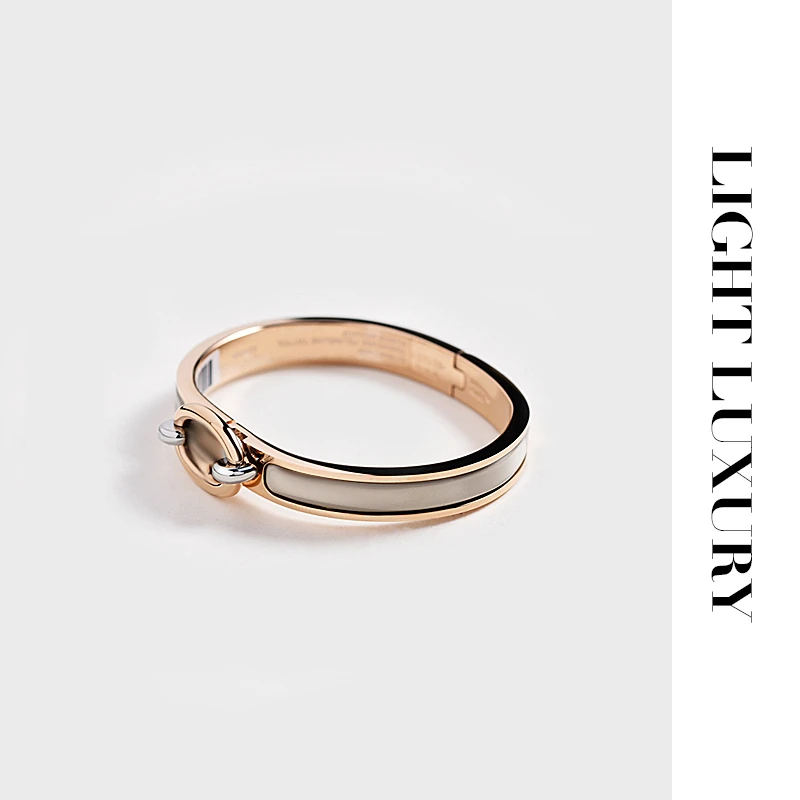 合金手镯 661 （V金工艺）猪鼻子手镯 大象灰色 女