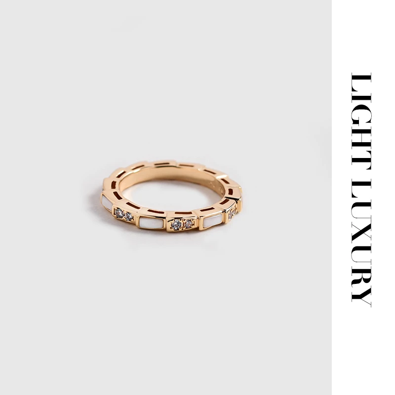 合金合成锆石戒指 167 (V金工艺）蛇骨戒指时尚经典 女时尚