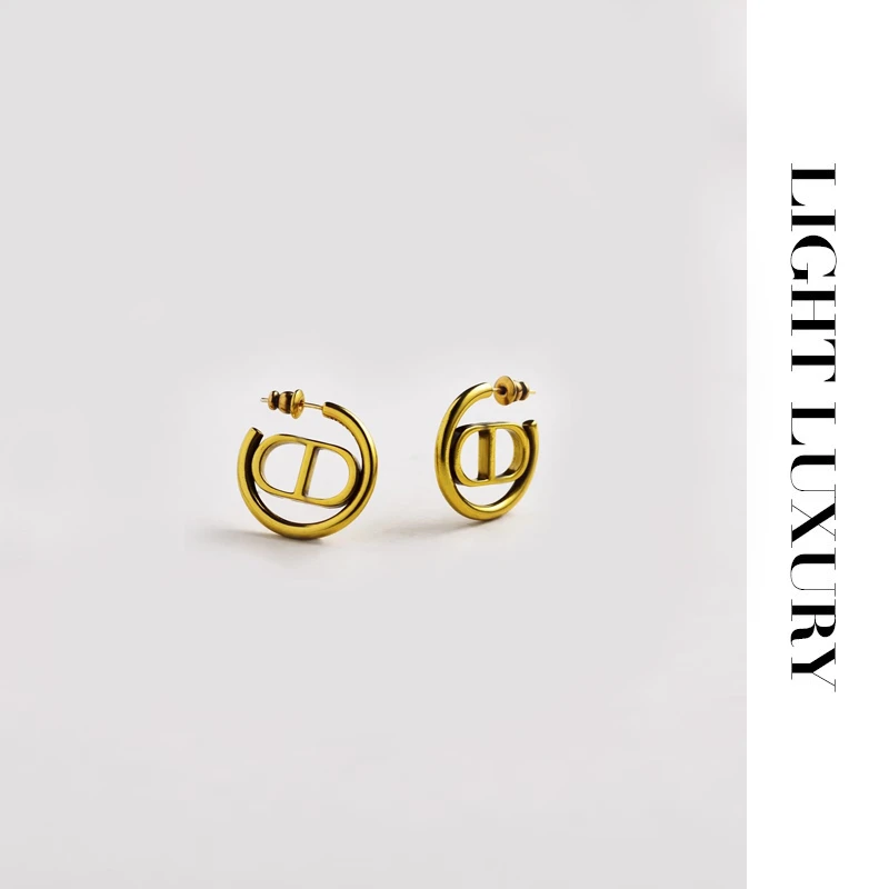 铜合金耳饰 074364 小奥耳钉复古做旧耳环 女 耳圈