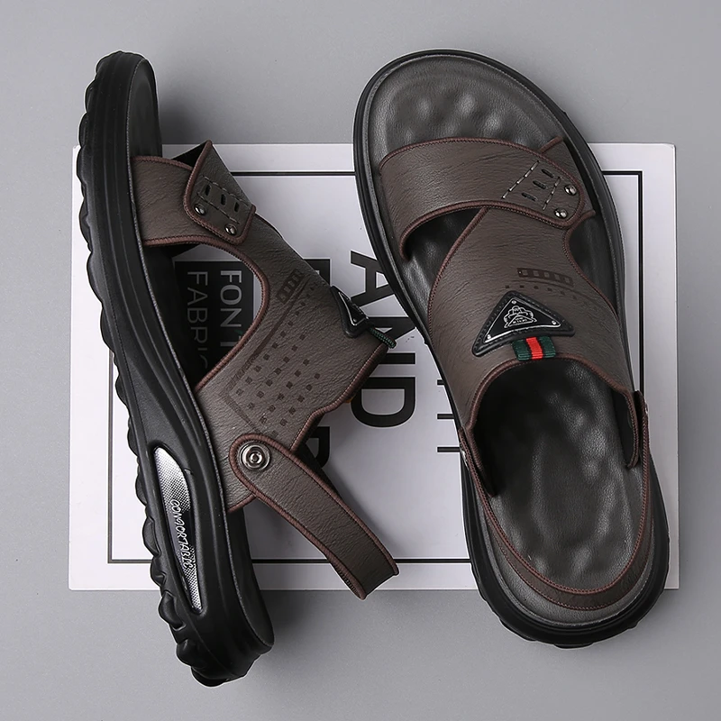 2025凉鞋男大码男士休闲夏季透气软底外穿沙滩男款时尚户外百搭