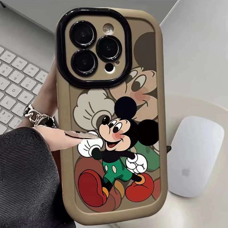 跨步米奇适用苹果15pro14手机壳iphone13/12女11华为vivo小米oppo