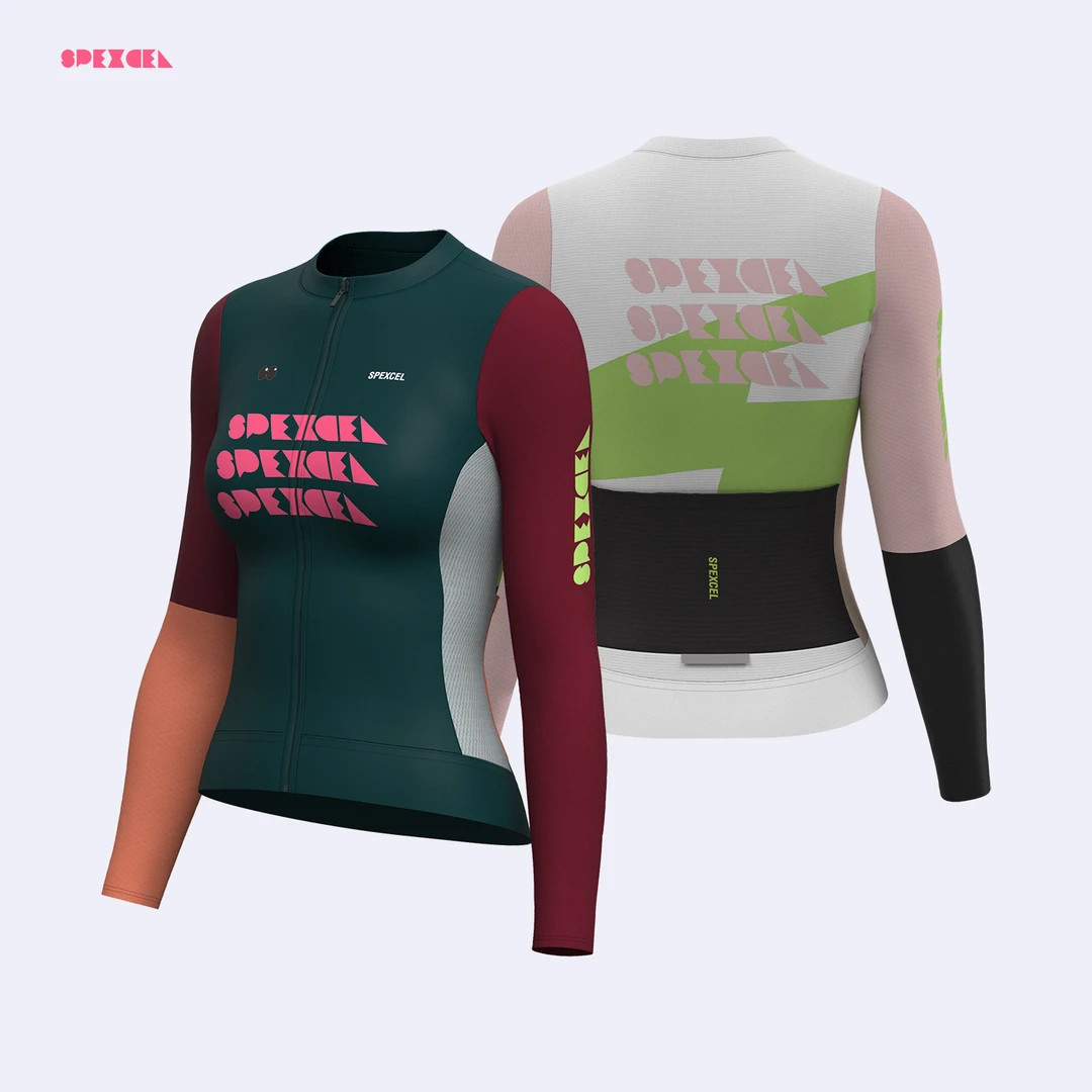 spexcel速湃春夏修身女款防晒透气紧身长袖骑行服公路自行车