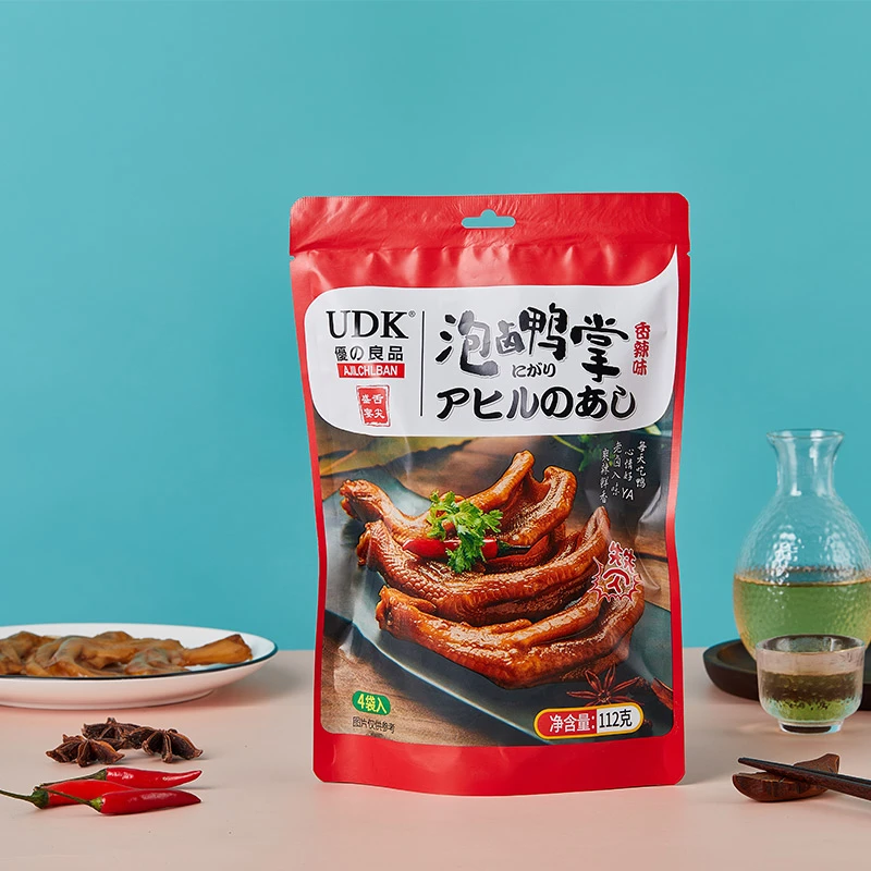 优之良品udk泡卤鸭掌鸭翅香辣清香味140g办公室休闲零食真空包装