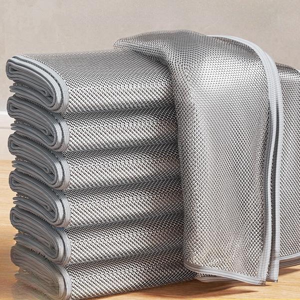 【4.8元/20条】特厚银丝洗碗布耐用洗碗巾不掉丝钢丝抹布不沾油