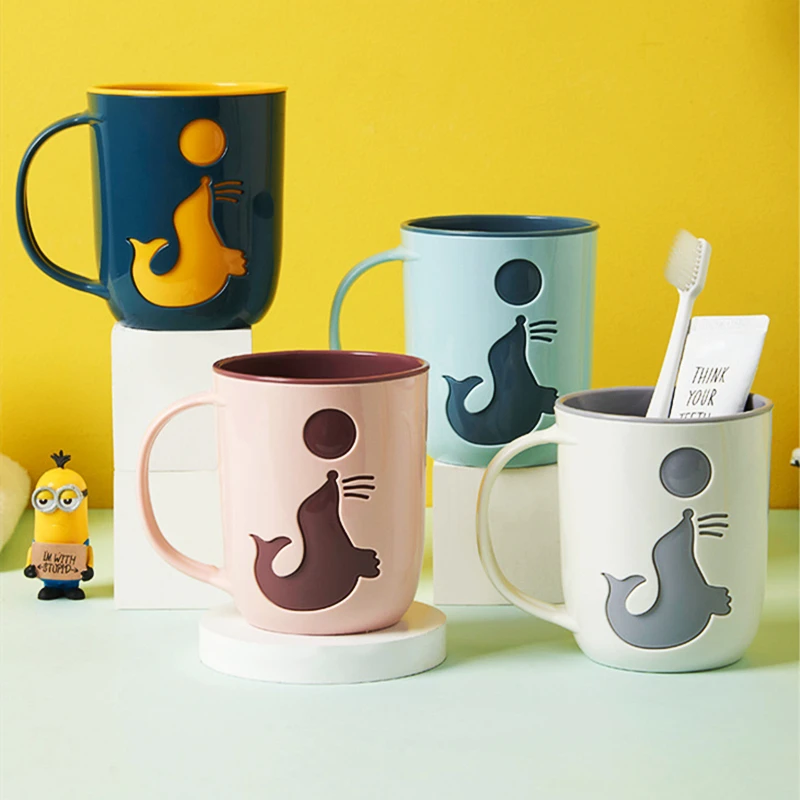 套装杯子水杯家用漱口杯刷牙杯牙缸洗漱杯可爱亲子简约学生防摔