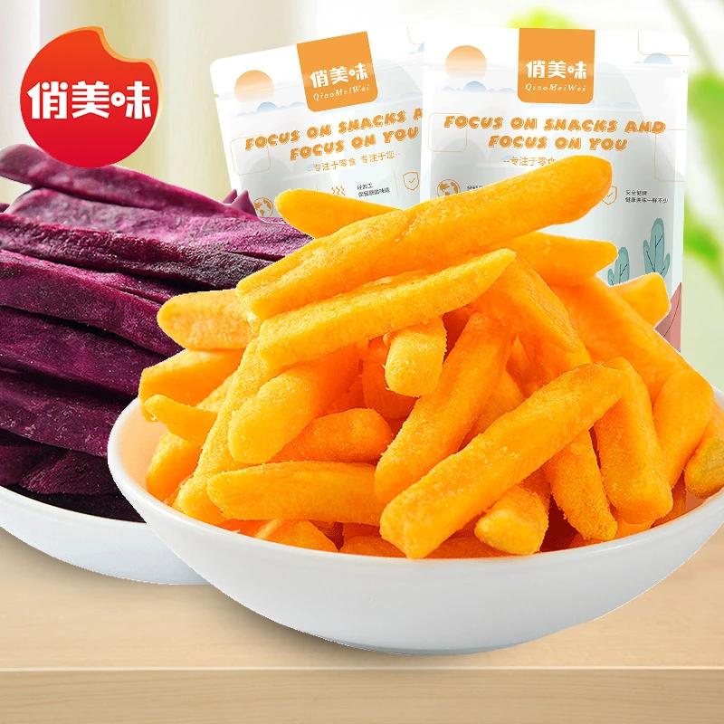 酥脆紫薯干地瓜干即食红薯干休闲零食紫薯脆紫薯干休闲零食