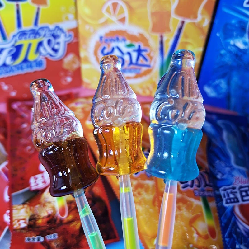 创意可乐荧光棒棒糖网红夜光棒水果糖儿童糖果批发休闲可爱小零食