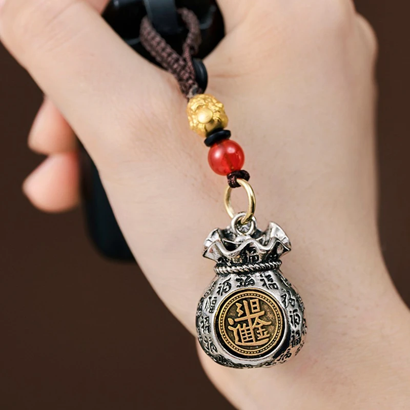 十二生肖日斗金转动福袋挂件汽车匙扣挂件男女本命蛇年生日礼物