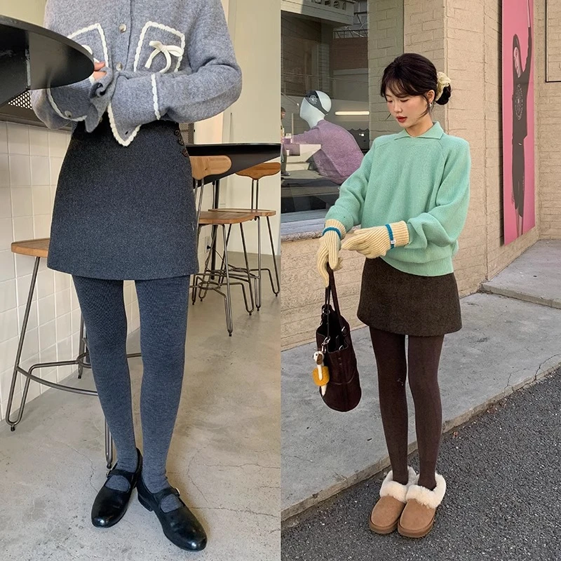 一三良品小个子 搭配top！百搭羊毛毛呢短裙a字裙女冬T4A81
