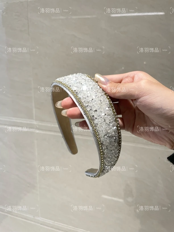 复古法式头箍秋冬优雅轻奢时尚镶钻发箍发饰气质百搭饰品