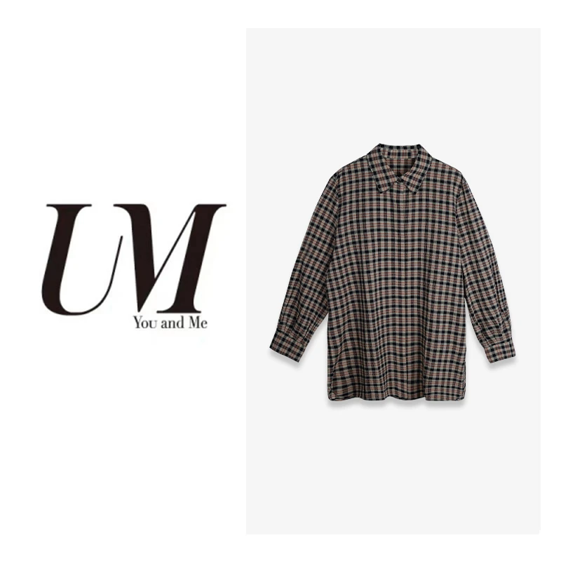 【U.M】格子衬衫休闲百搭法式尤莱特