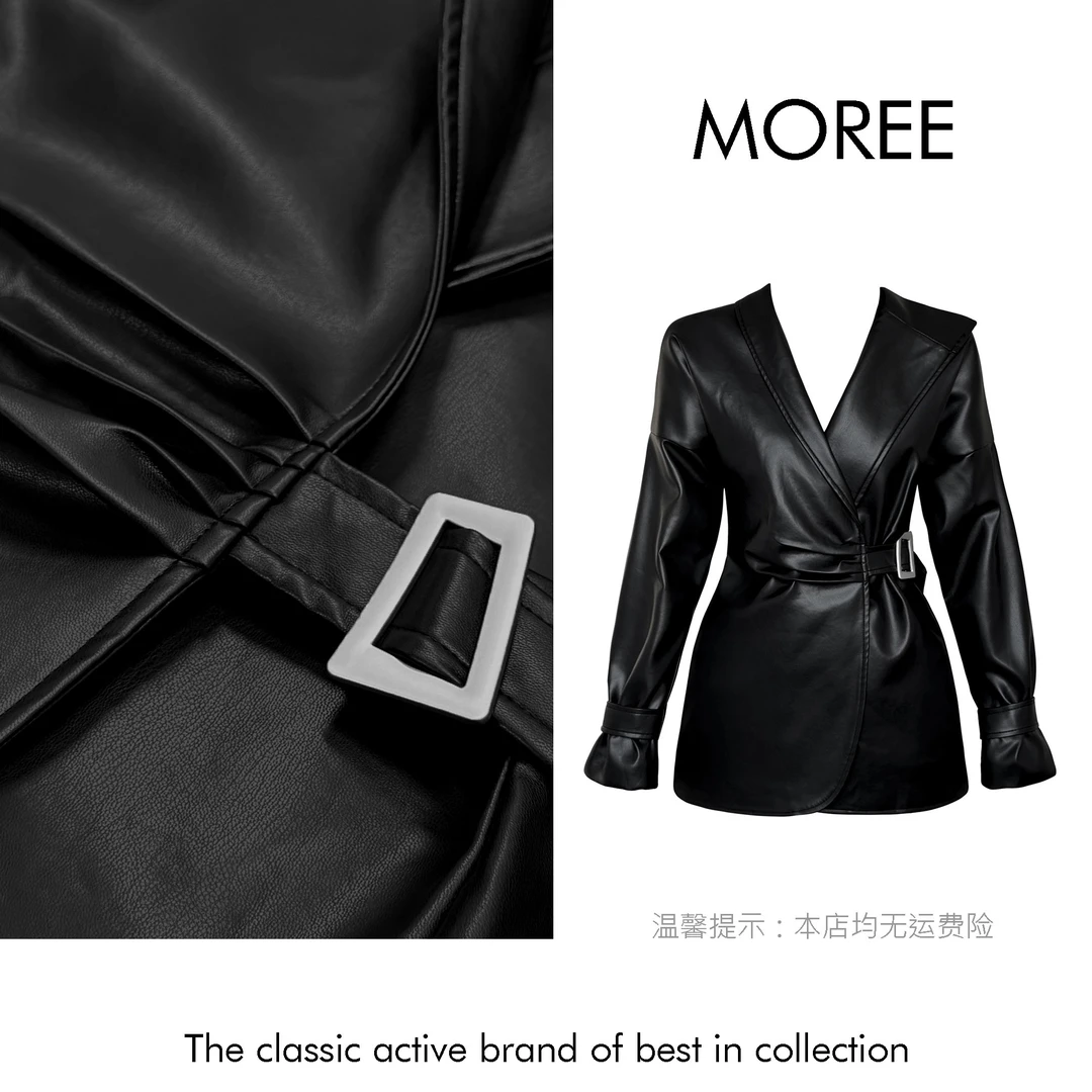 【MOREE】Chaque réponse气场款皮朋克外套-F8181