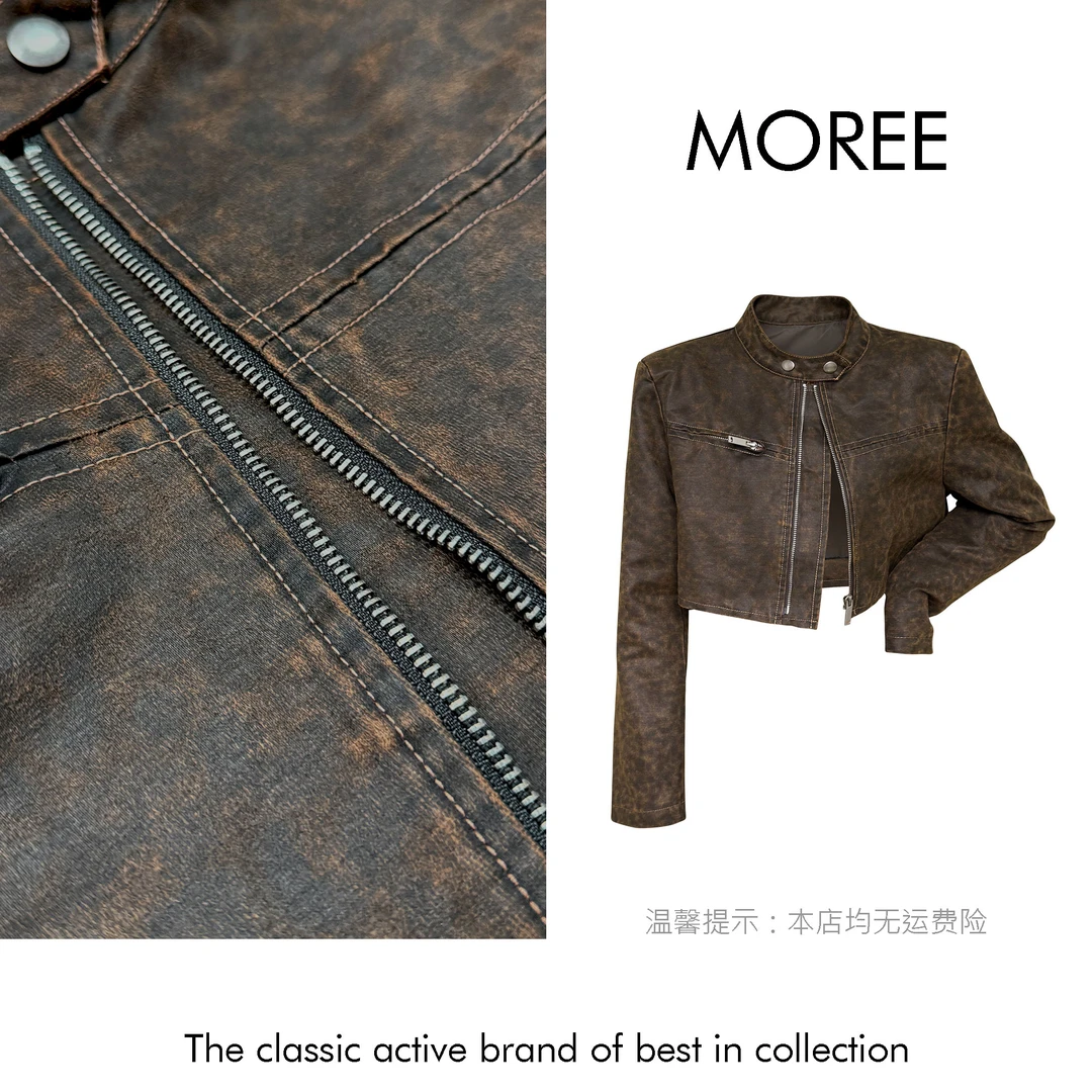 【MOREE】préfères涂层薄款短款外套-24W289