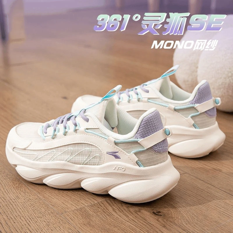 361°【灵狐SE】运动鞋女鞋2025新款网面透气轻便休闲软底跑步鞋