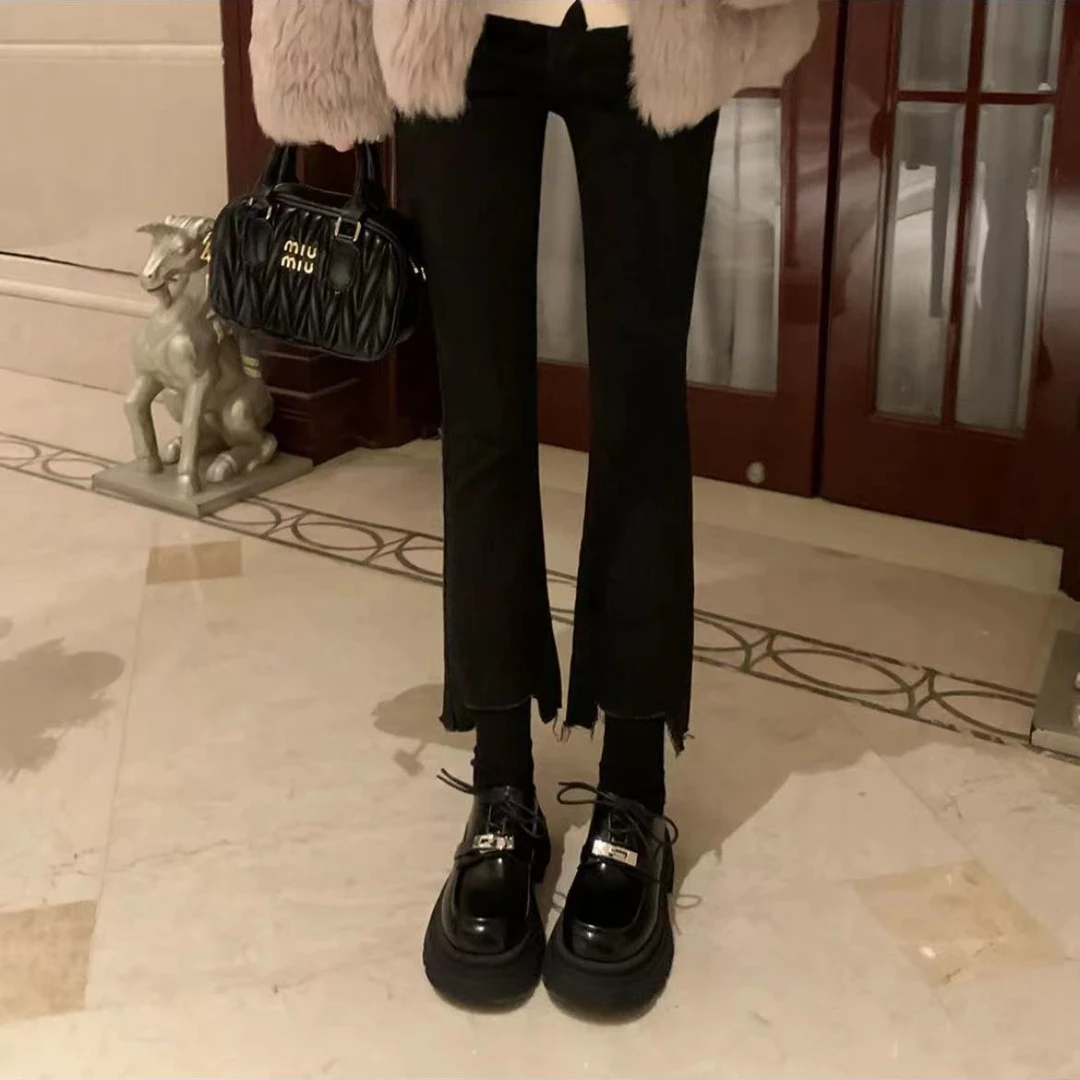 【华芝运 】新人福利款厚底乐福鞋小个子复古时尚百搭圆头乐福鞋818