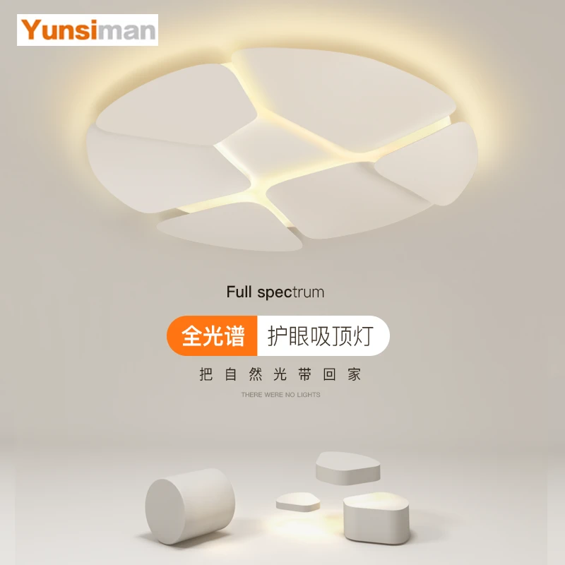 创意卧室灯简约现代led吸顶灯极简客厅灯全光谱餐厅书房灯具 O