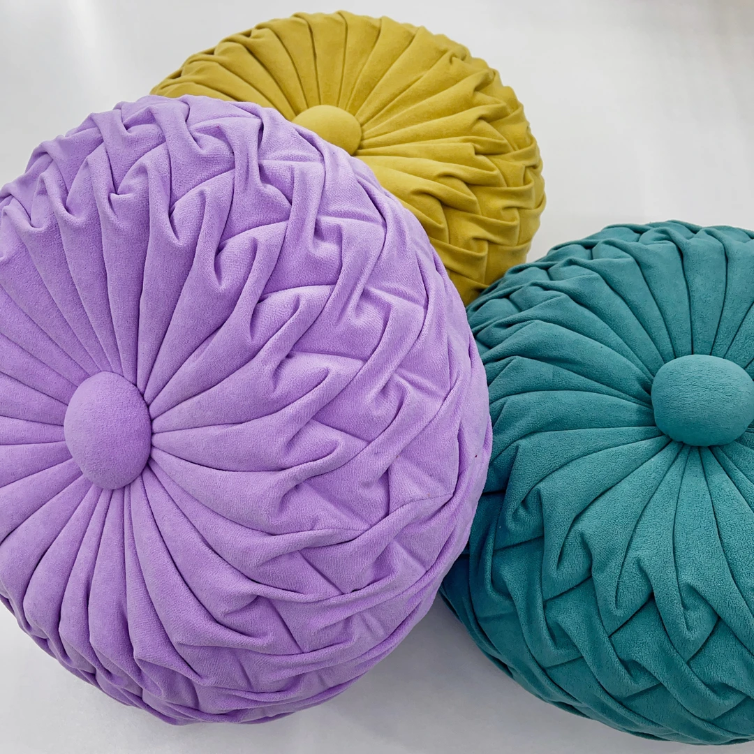 花边款 成品直径38至40厘米 手工抱枕材料包 四季款高档沙发面料