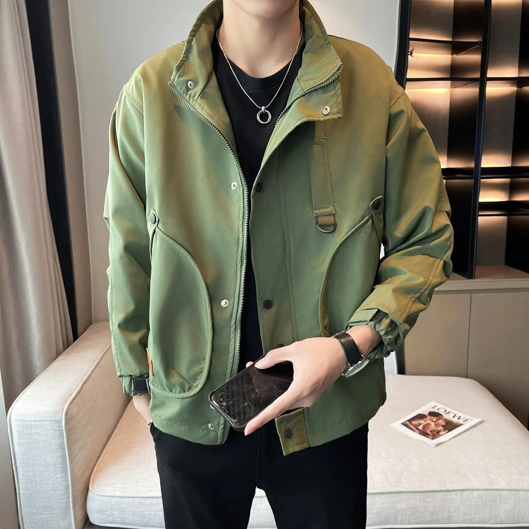 2024潮流新款工装夹克男痞帅外套休闲百搭宽松立领秋冬潮牌防风衣