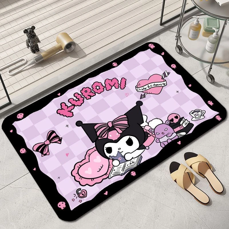 酷箩咪硅藻泥地垫浴室防滑垫厕所三丽鸥卫生间门口家用速干吸水垫