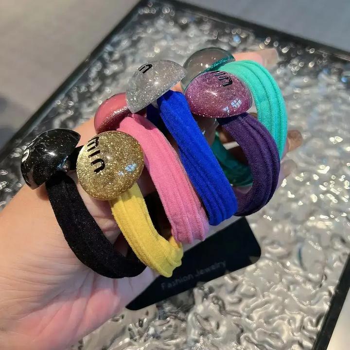 儿童可爱闪亮球球头绳宝宝不伤发毛巾圈小女孩扎头发高弹发圈A1