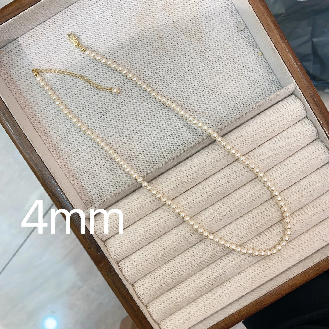 铜合金贝珠项链 （4mm素珠）40+5延长链复古百搭