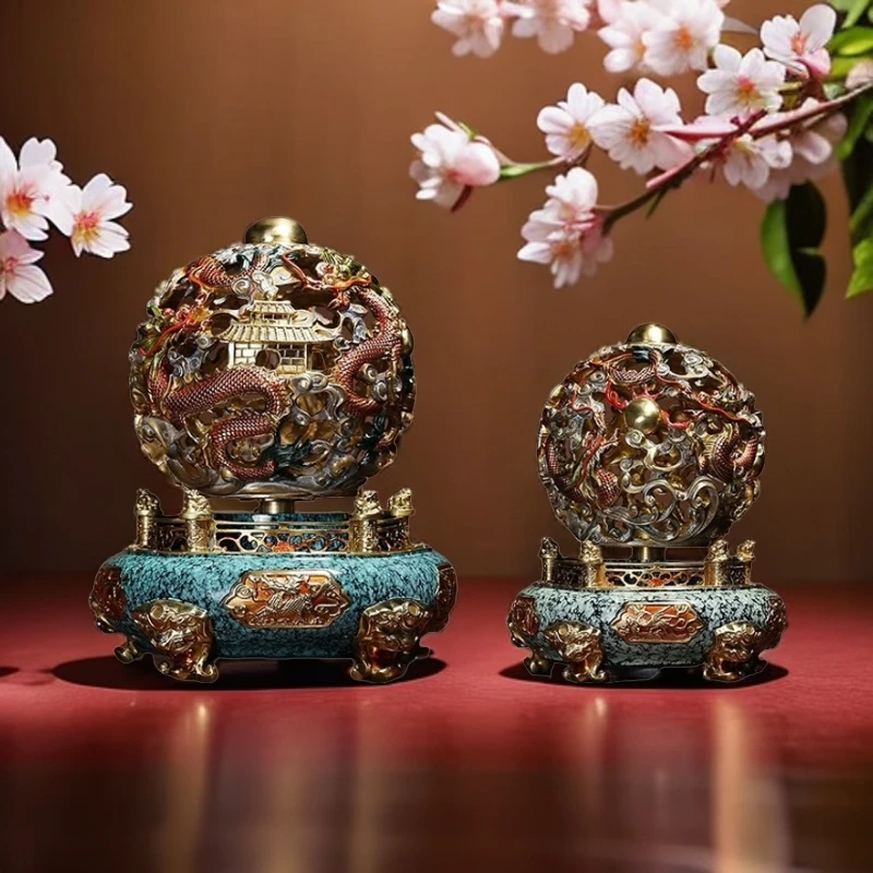 黄铜  《九转乾坤鼎》  创意家居饰品  摆件