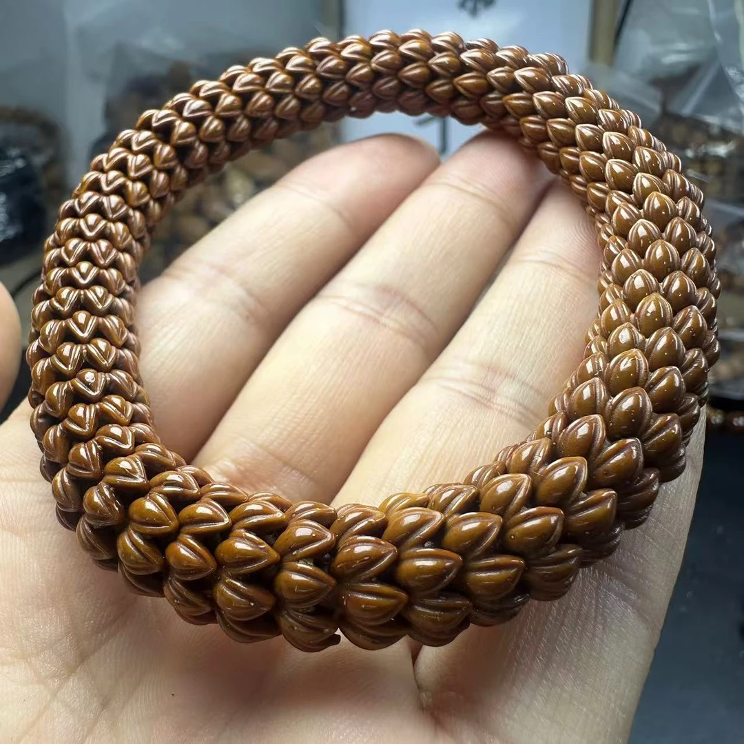 文玩紫金鼠莲花手串