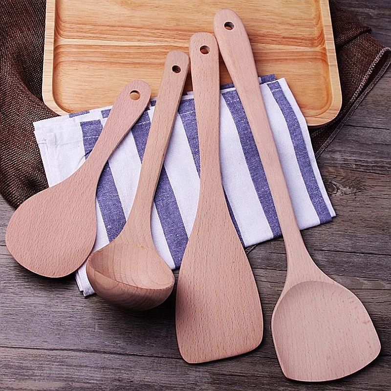 榉木不粘锅专用锅铲不伤锅家用炒菜铲子无漆无蜡原木木铲厨房套装