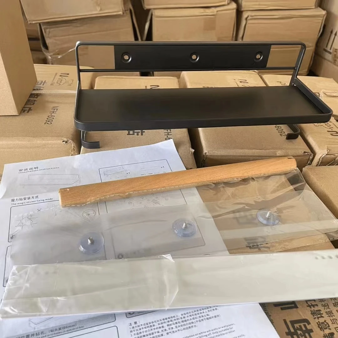 碳钢挂毛巾置物架放纸巾浴室置物架免打孔