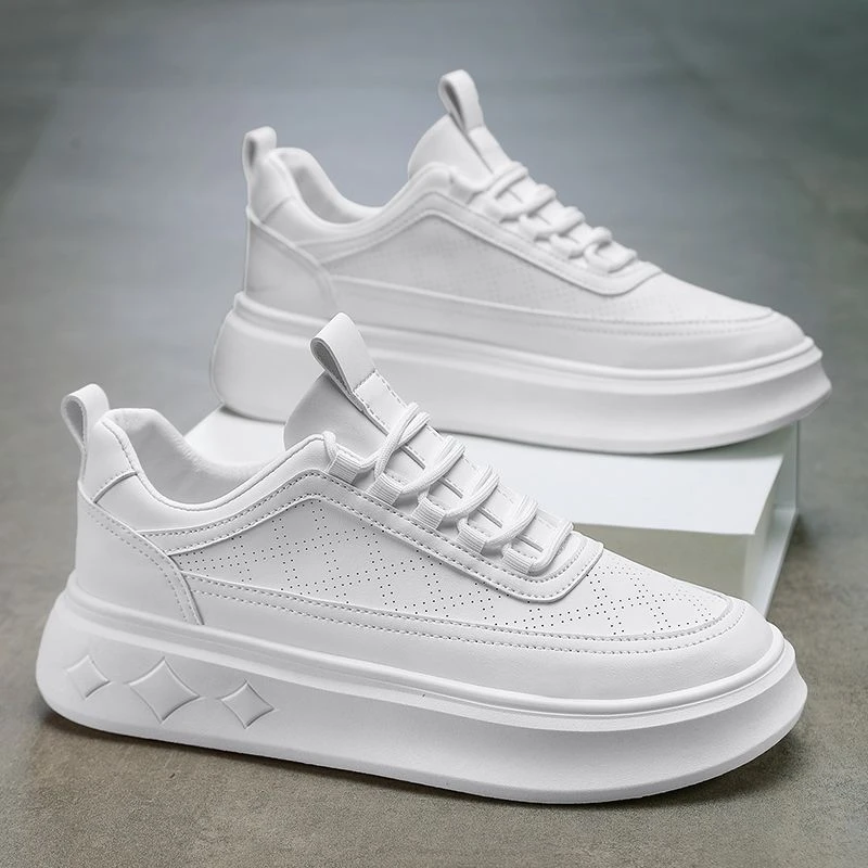 小白男鞋休闲板鞋男士白鞋防滑厚底百搭运动潮鞋