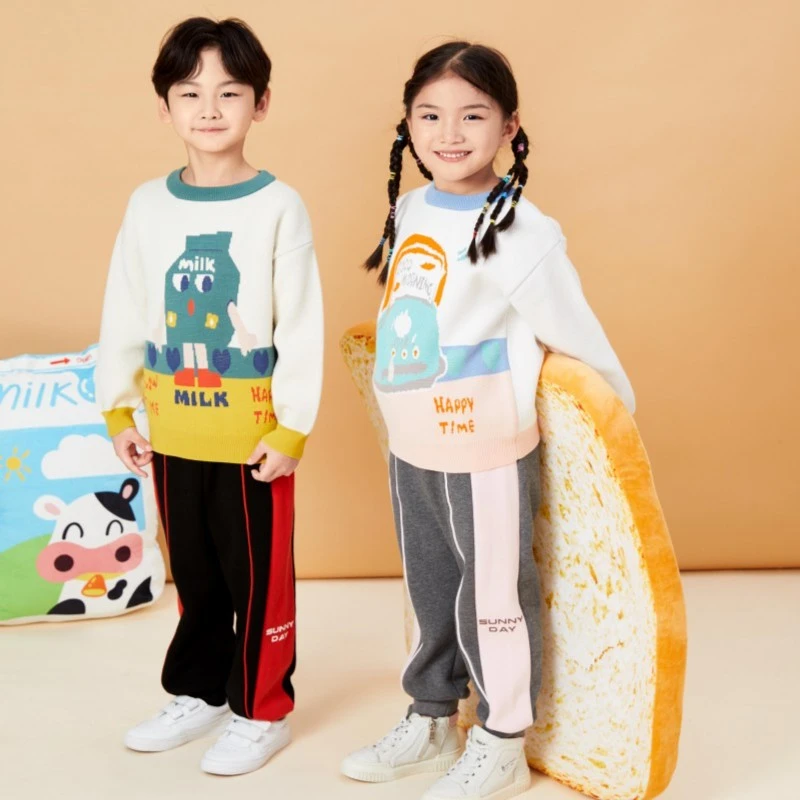 GreatFamily歌瑞家秋冬新款裤子童装针织卫裤休闲裤长裤110-150