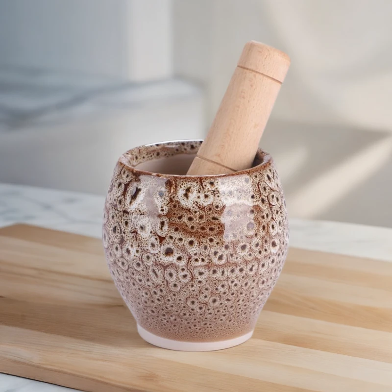 家用陶瓷蒜臼子老式传统捣蒜器陶瓷捣蒜罐蒜缸砸蒜罐捣蒜泥神器