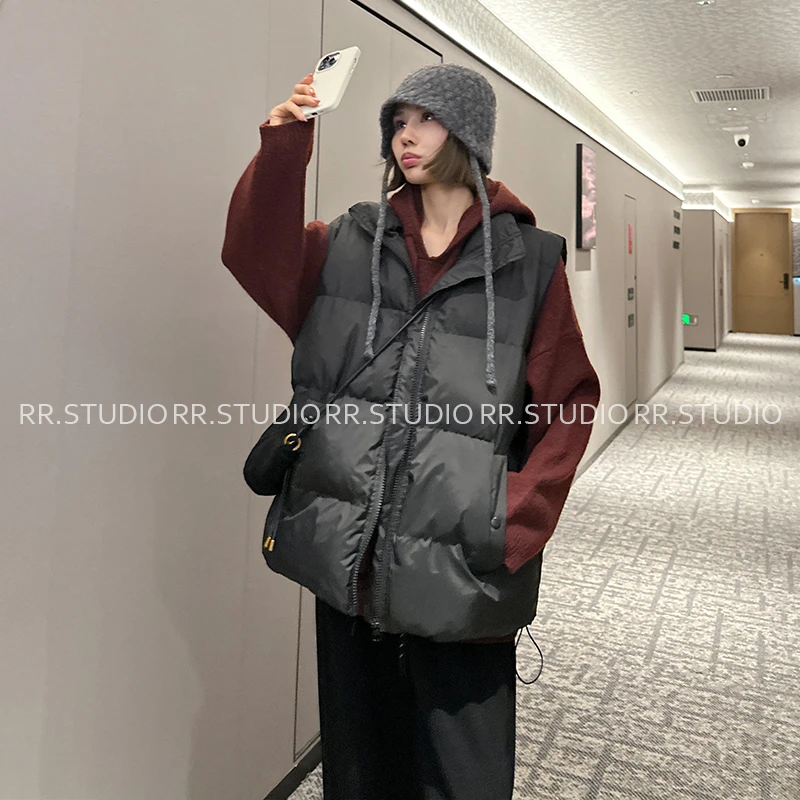 2025新款秋冬面包服马甲外套孕妇装加厚百搭立领保暖坎肩DY1701