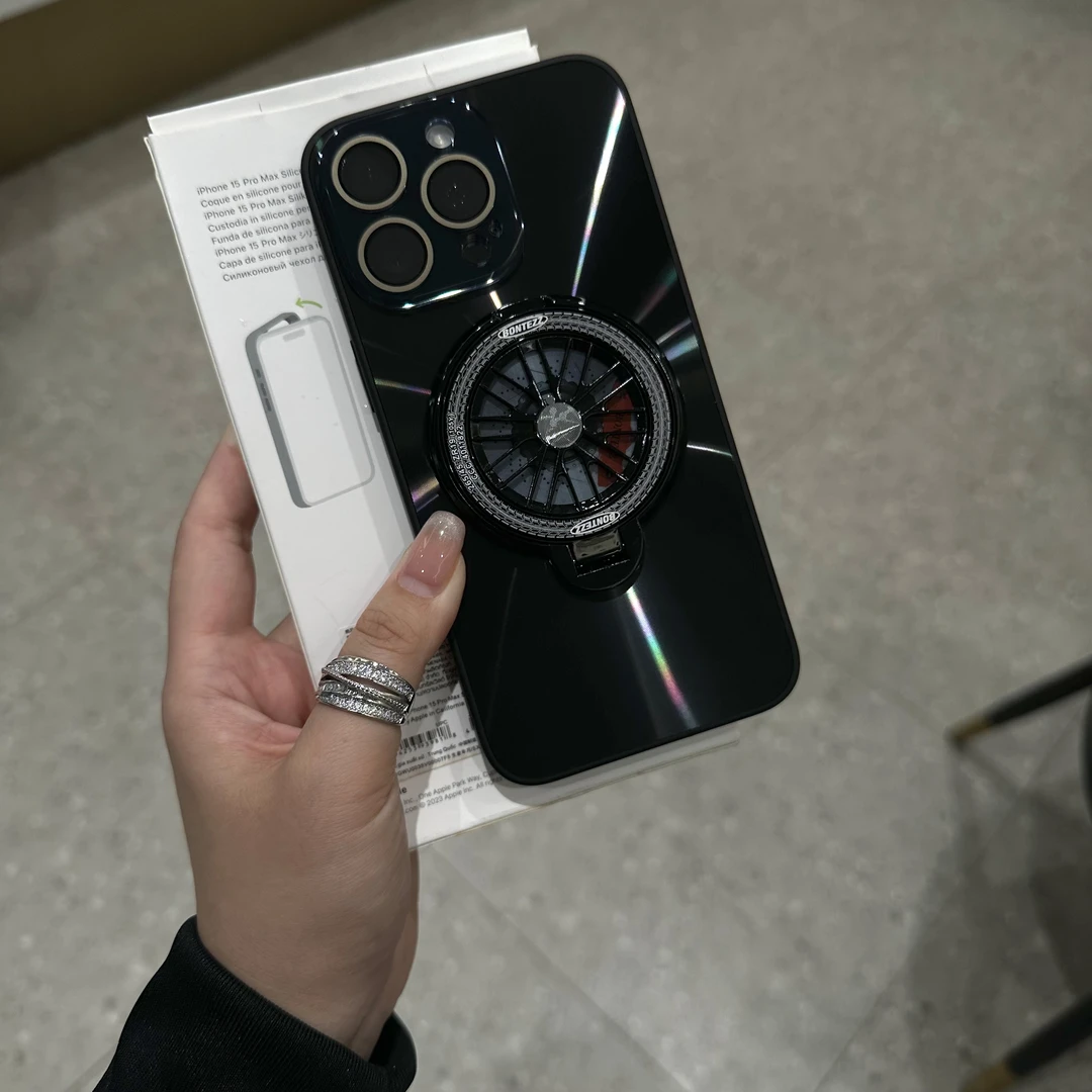 苹果15/14/13纳米镜头膜极光旋转陀螺CD纹理iphone14promax手机壳