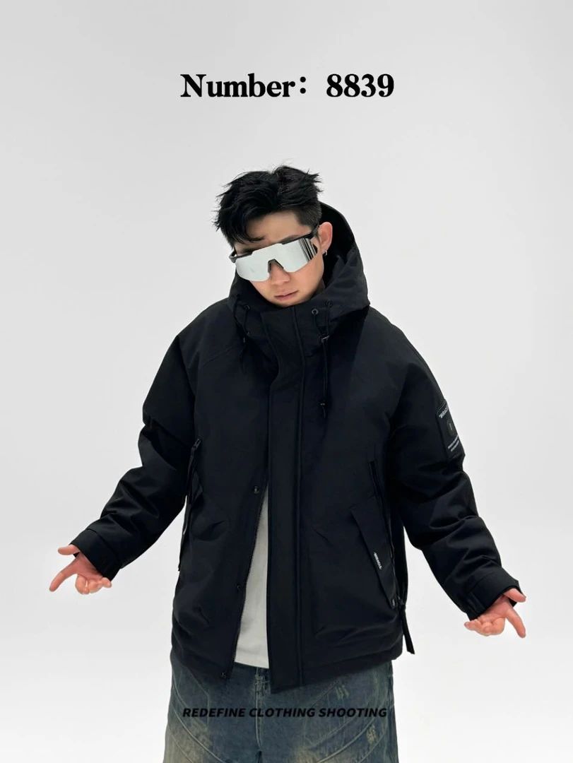 8839国标羽绒服新疆包邮新款户外运动连帽保暖羽绒服