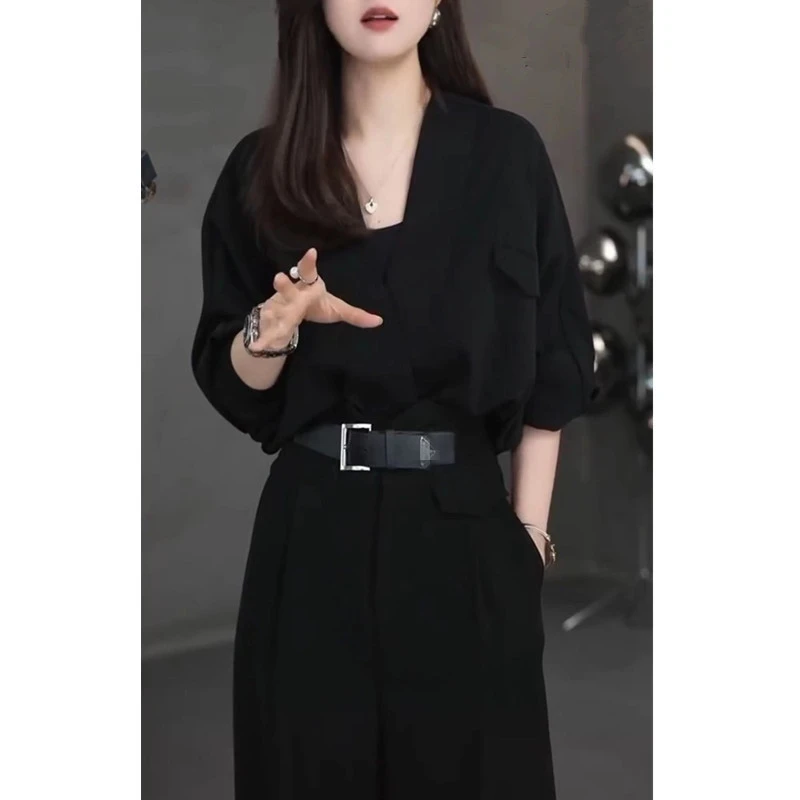 2024春季新款气场强大女装酷飒拽姐欧货高级套装潮