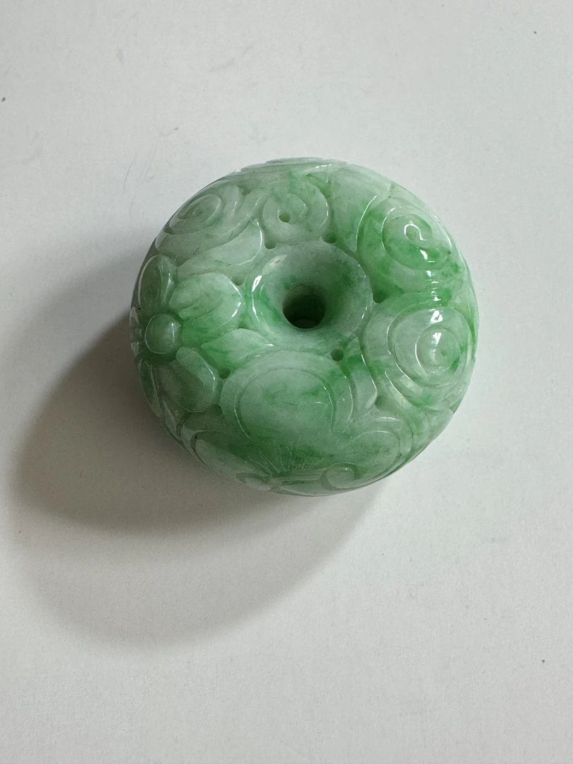 白地青仿古平安扣吊坠