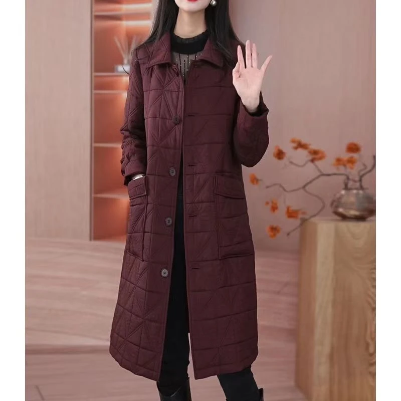 2025秋冬高级感棉服女士洋气时尚百搭上衣外套中长款显瘦气质女装