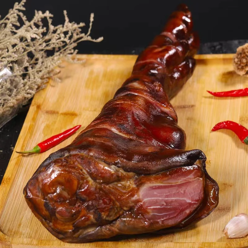 游二娃 传统烟熏农家腌制腊猪脚整只1500g干净 免烧、免洗、免切