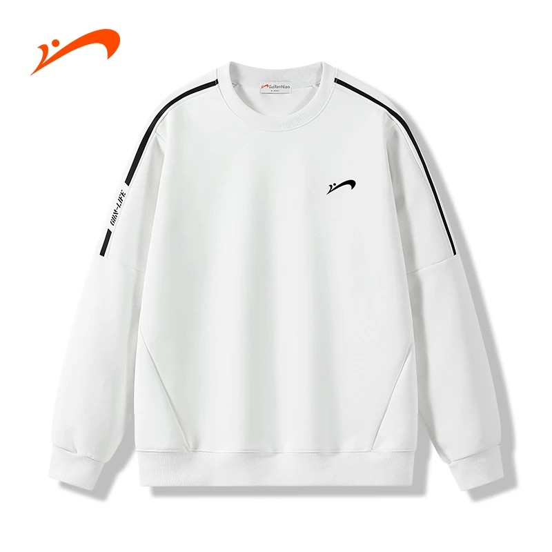 秋冬新款圆领卫衣男女同款时尚运动宽松百搭情侣百搭上衣