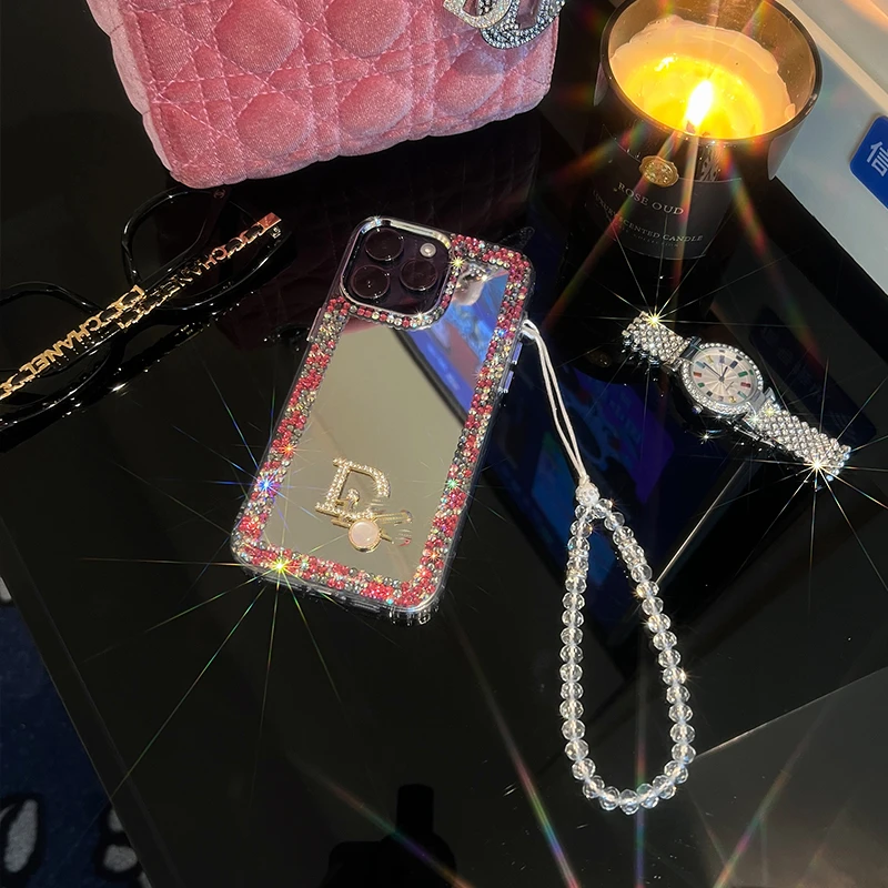 字母苹果手机壳14promax新款iPhone15防摔13网红女奢华创意个性