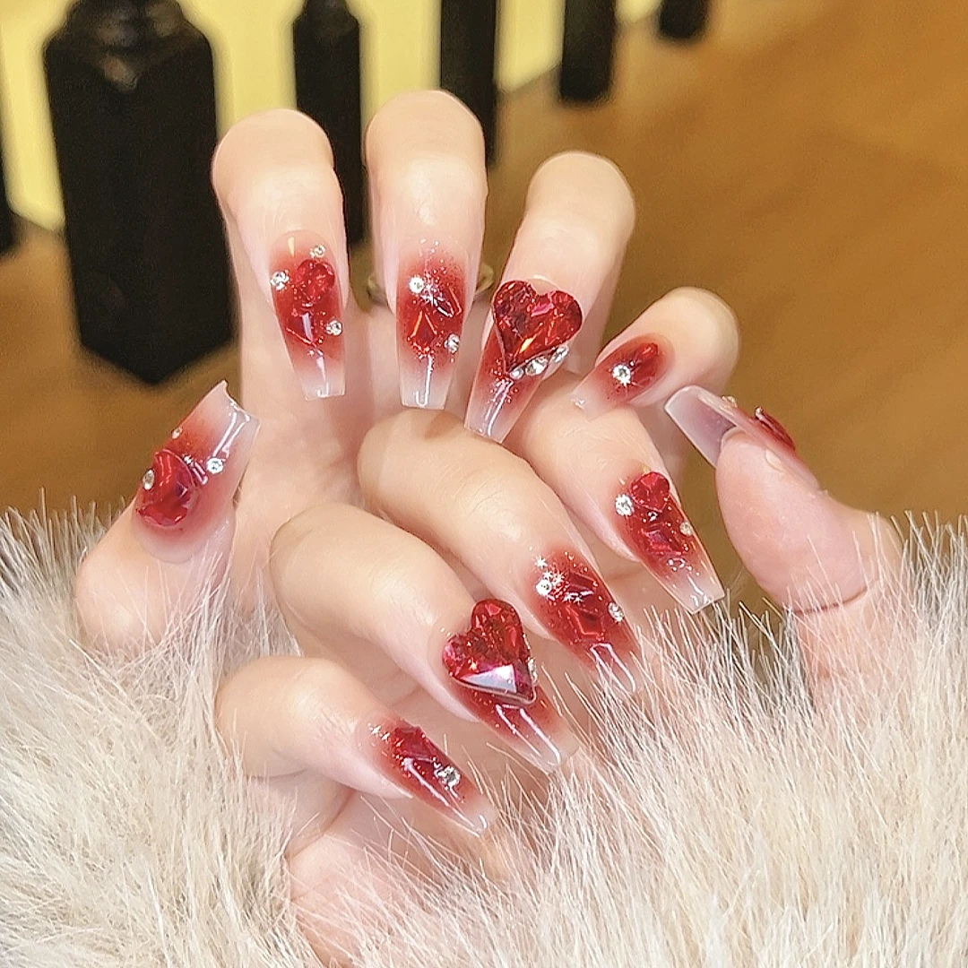 郭小双穿戴甲【怦然心动】全华版手工穿戴甲10片盒装-H30517