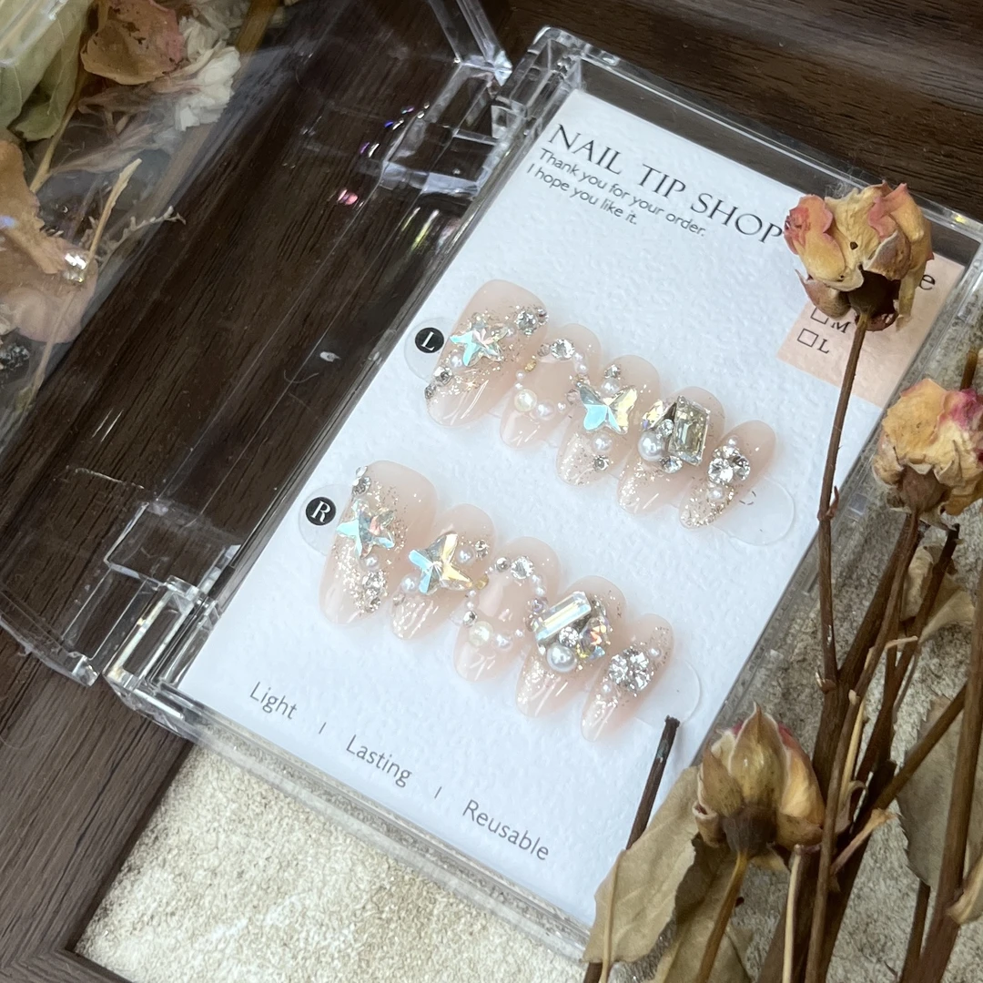 郭小双穿戴甲【芙蓉】全华版手工穿戴甲10片盒装-H30161